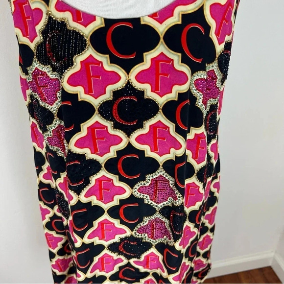 NWT Camilla Embellished Silk Shift Dress Wild and Running - Picture 7 of 14